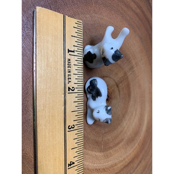 Vintage Miniature Cat Figurines Made In Japan Black & White Ceramic Set of 2 - Picture 5 of 10